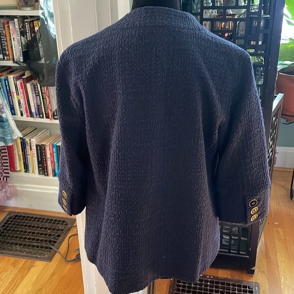 J. McLaughlin NWT Women's Black PRIMA 3/4 Sleeve Link Stitch Cardigan, Small - Picture 4 of 6